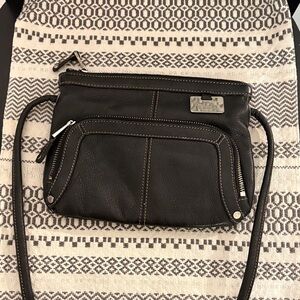 Tianello Black Crossbody Bag with Stitch Detail